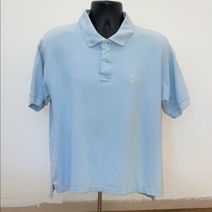Vintage Ralph Lauren Classic Mesh Light Blue Polo Shirt L